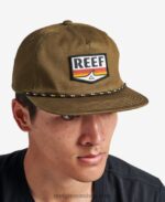 γρ Reef απολαύστε snapback μη δομημένο καπέλο άνδρες μαύρη ελιά 044RT784
