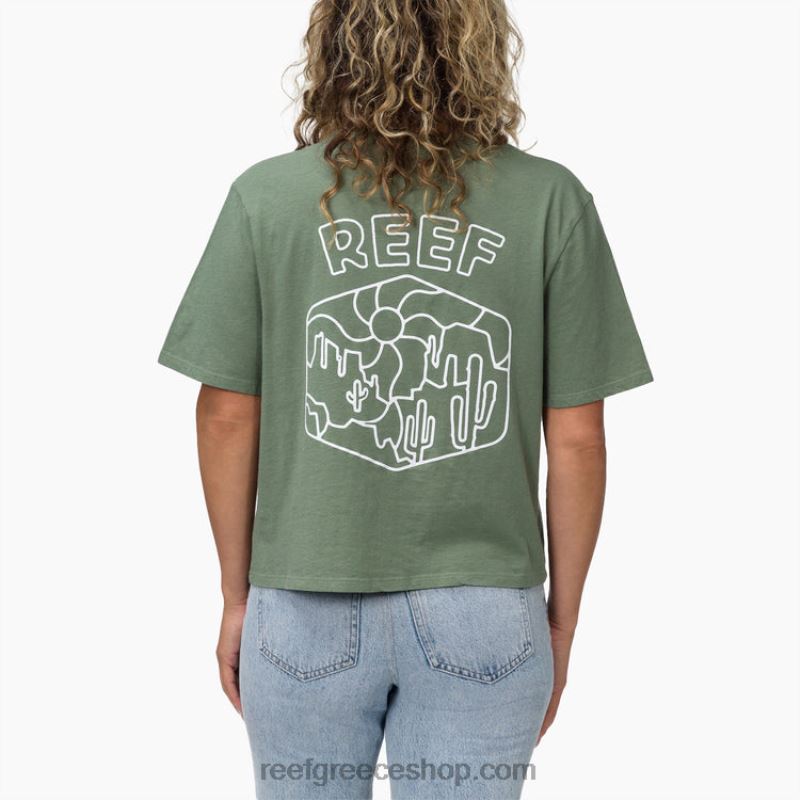ceb3cf81_reef_cebacebfcebdcf84cebfcebcceaccebdceb9cebacebf_cebacebfcf85cf84ceaf_cebccf80cebbcebfcf85ceb6ceaccebaceb9_cebace.jpg γρ Reef κοντομάνικο κουτί μπλουζάκι κάκτων γυναίκες σπρέι θάλασσας 044RT277 - Image 1
