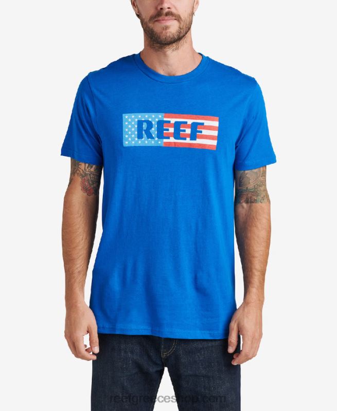 ceb3cf81_reef_cebacebfcebdcf84cebfcebcceaccebdceb9cebacebf_cebccf80cebbcebfcf85ceb6ceaccebaceb9_stetson_ceaccebdceb4cf81ceb5c.jpg γρ Reef κοντομάνικο μπλουζάκι stetson άνδρες λάπις 044RT620 - Image 1